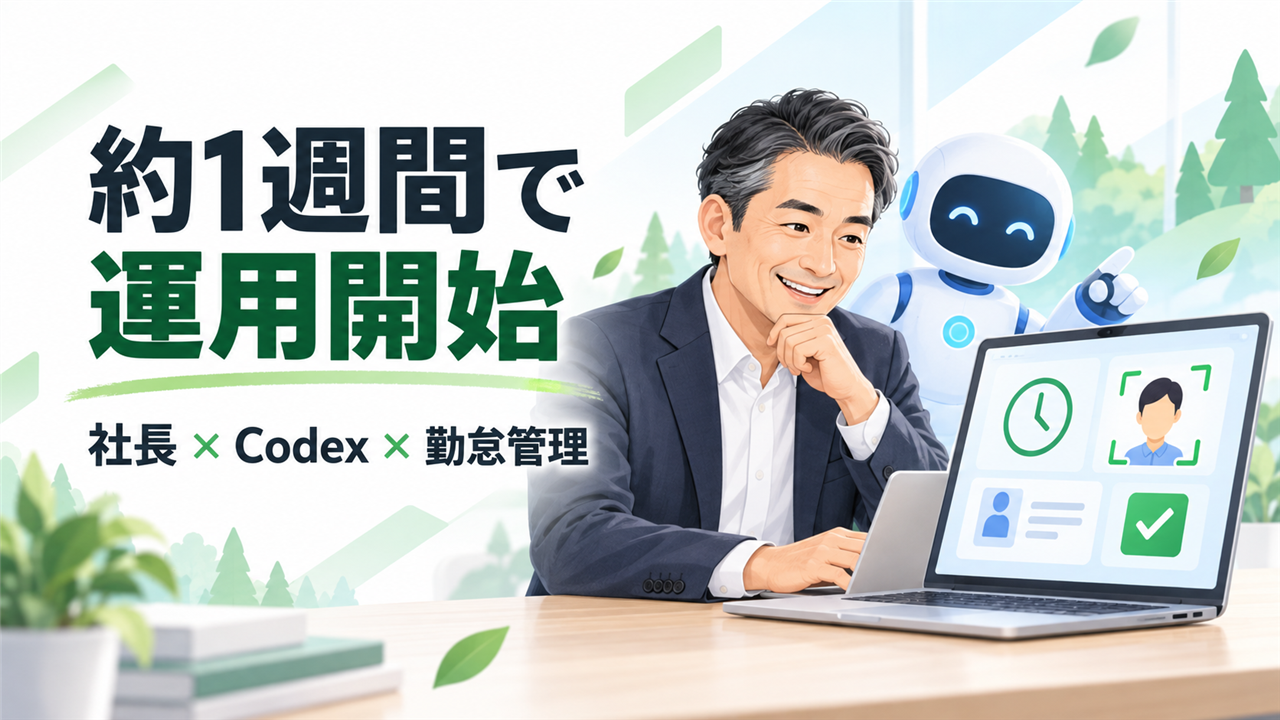社長がCodexと協力して勤怠管理システムを約1週間で運用開始した実録